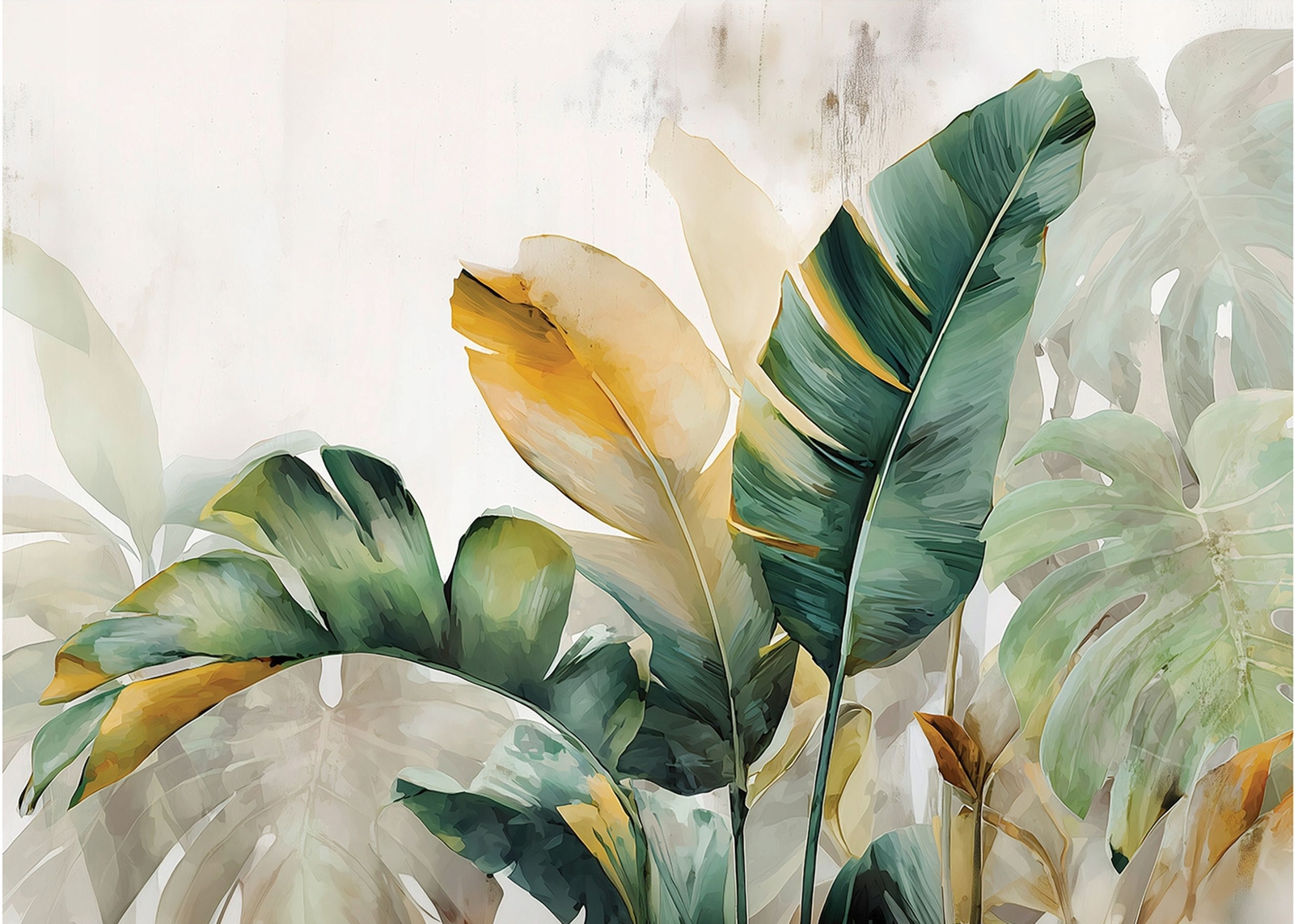 Флис Фототапет Листа- художествен стил