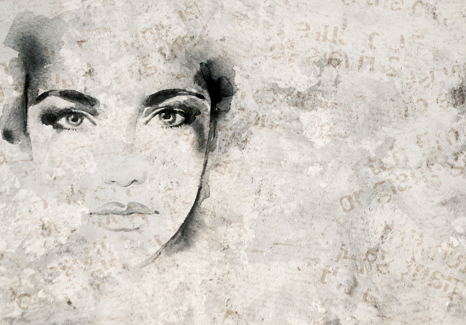 Фототапет Абстрактен портрет с текстура и артистична атмосфера