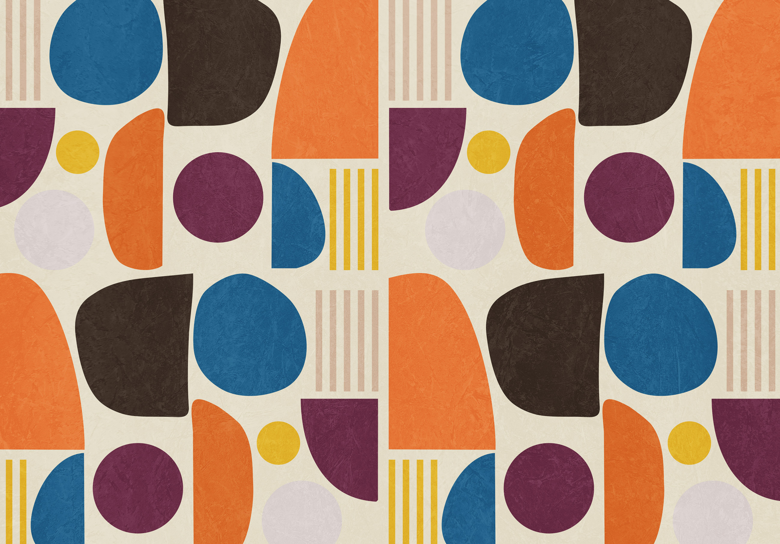 Фототапет Артистична геометрия в топли модерни цветове