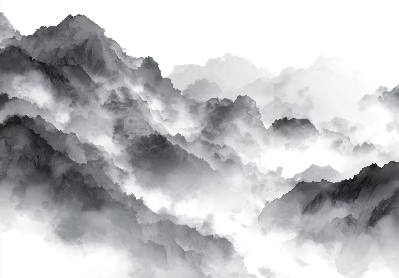 Фототапет Абстрактни мъгливи планини – елегантен минимализъм