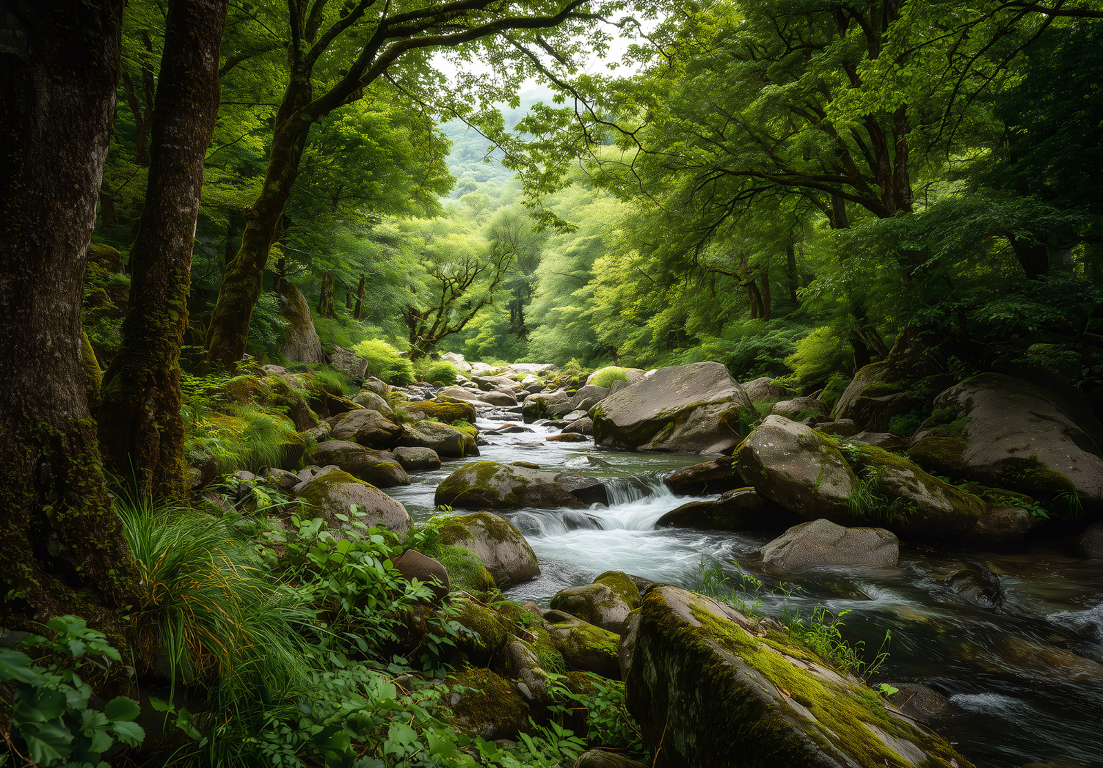 Фототапет Горска река – усещане за природа, свежест и пълен релакс