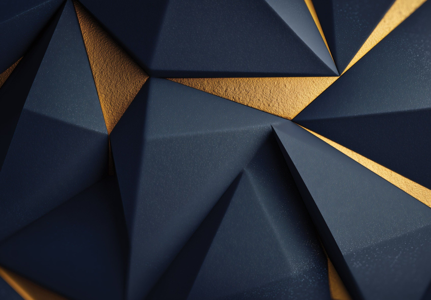 Фототапет Тъмносиня геометрия със златни акценти – модерен стил