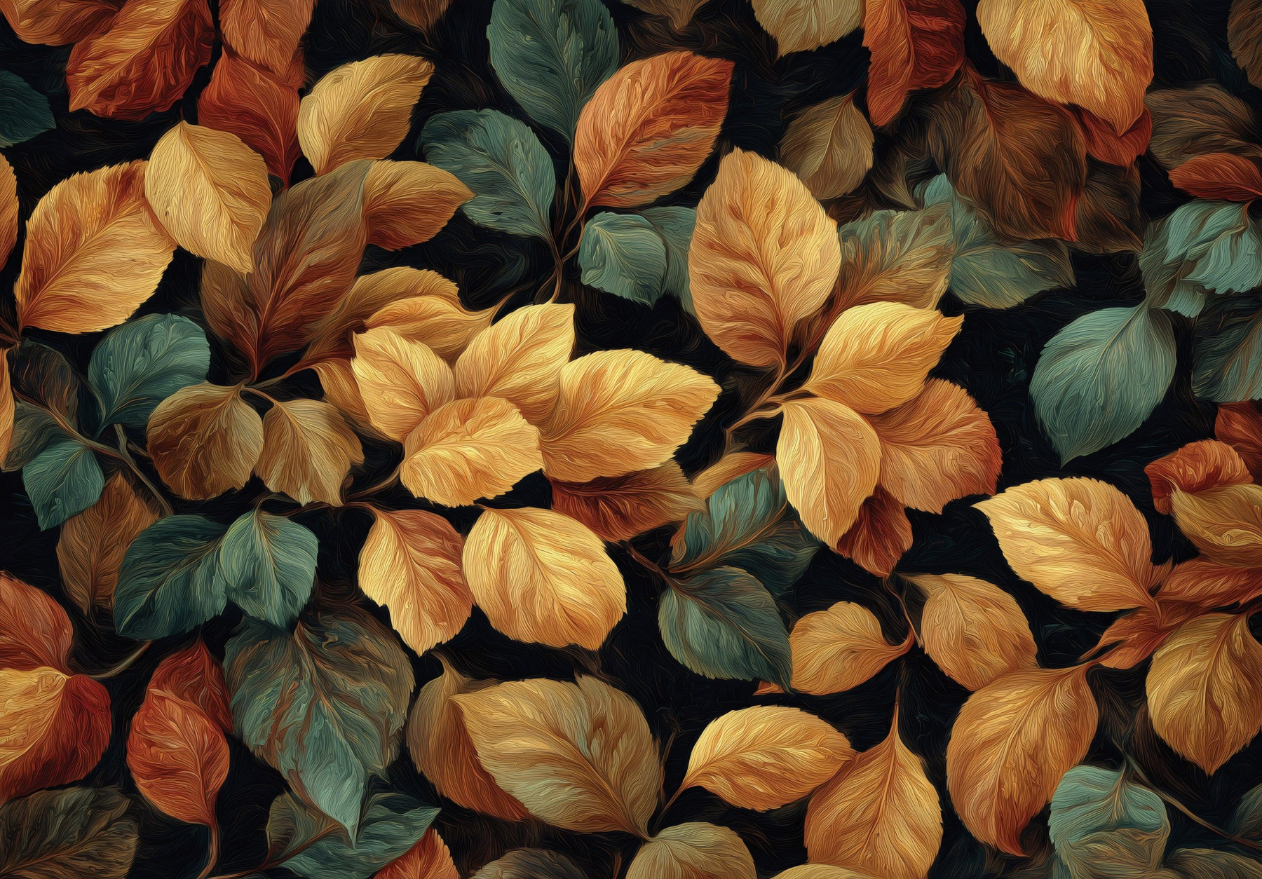 Фототапет Есенни листа – художествена композиция