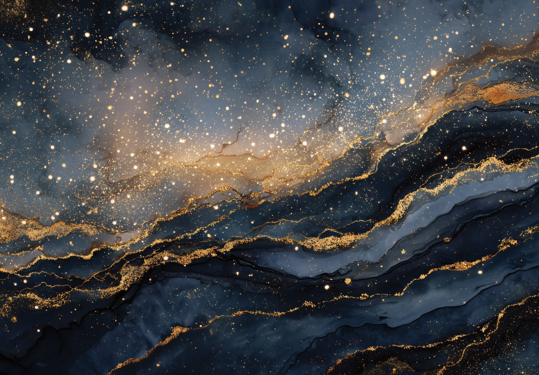 Фототапет Тъмен мрамор злато