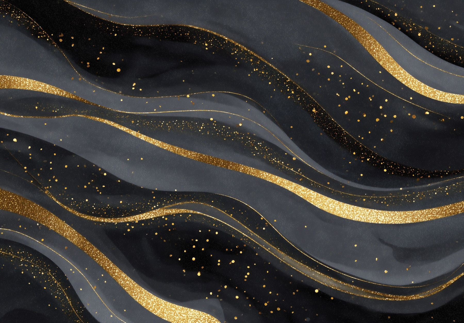 Фототапет Черни вълни злато