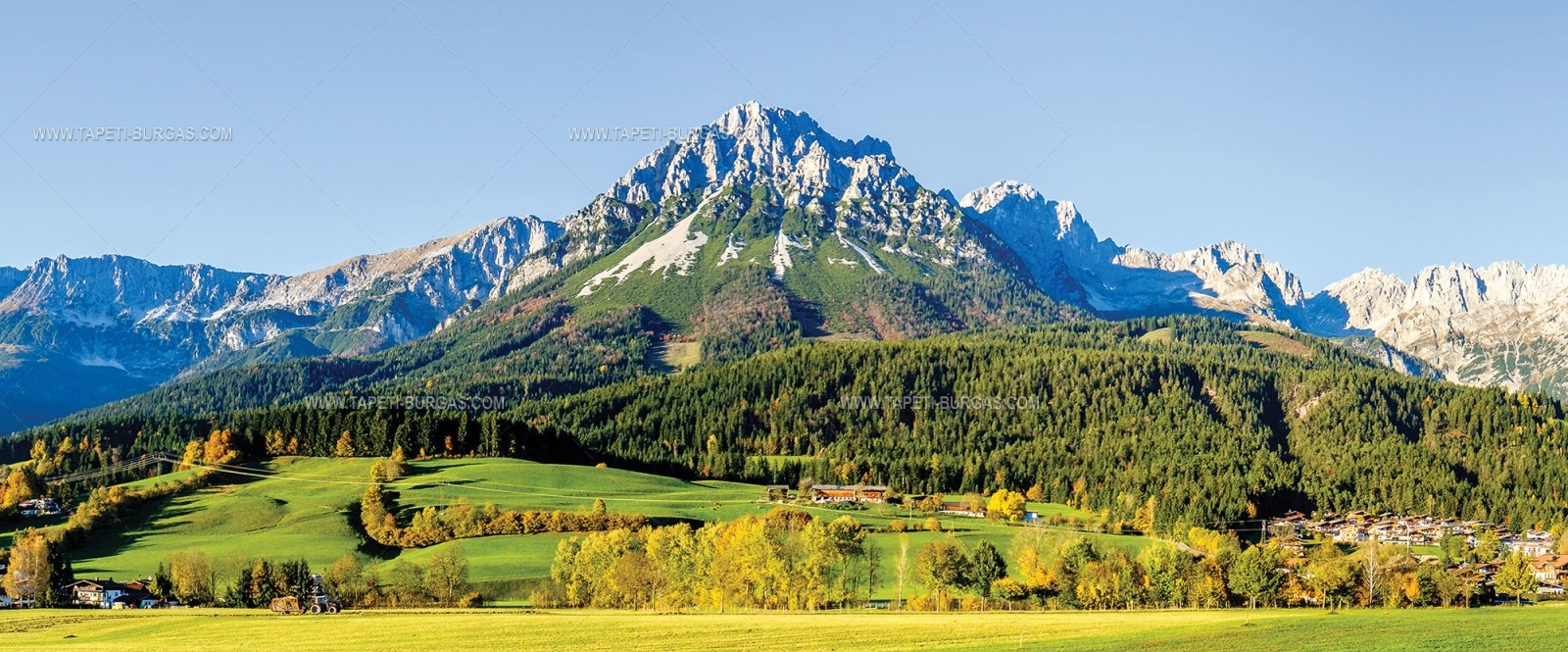 Флис Фототапет Природна картина от планината-панорамен