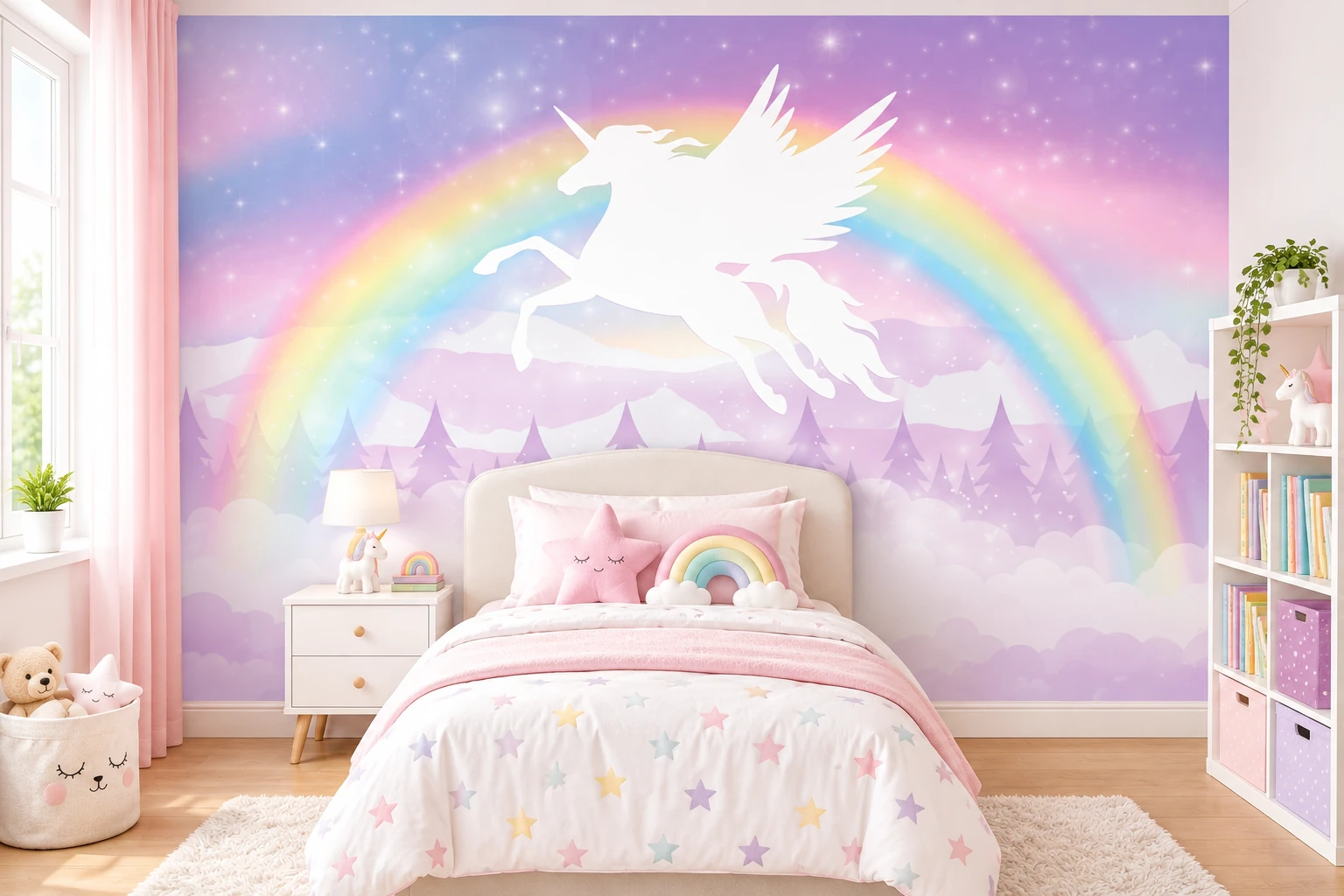 Фототапет UNICORN- Дъга и еднорог
