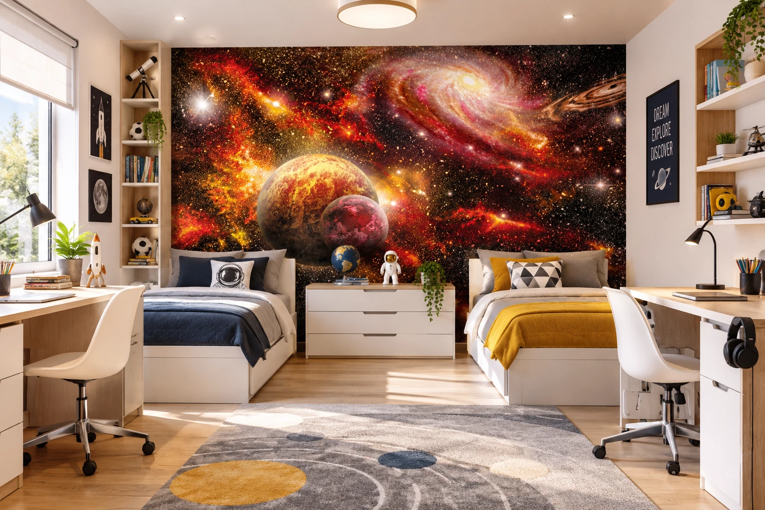 Флис Фототапет COSMOS Планети (за стени или таван)