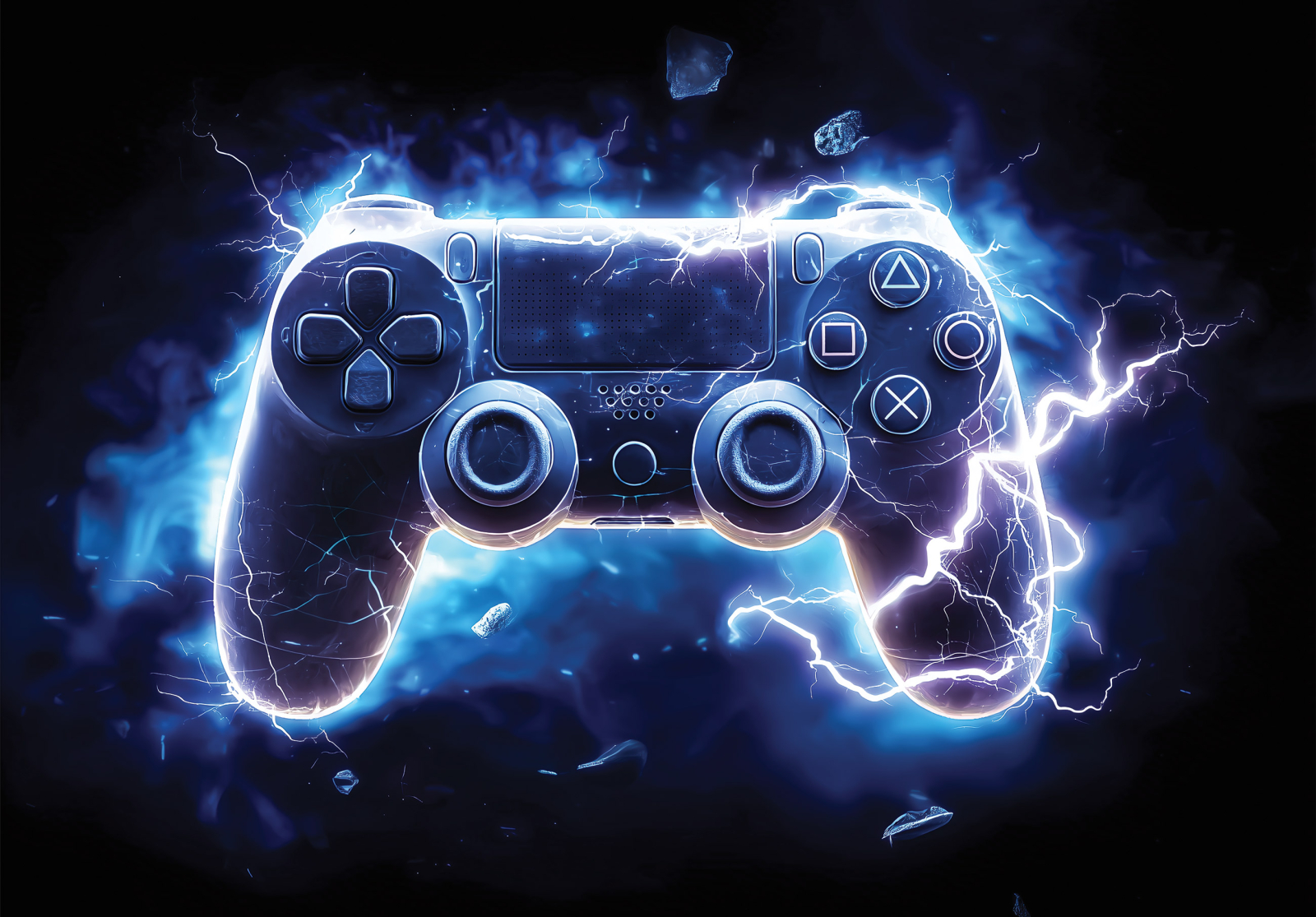 Фототапет Геймърска енергия синьо