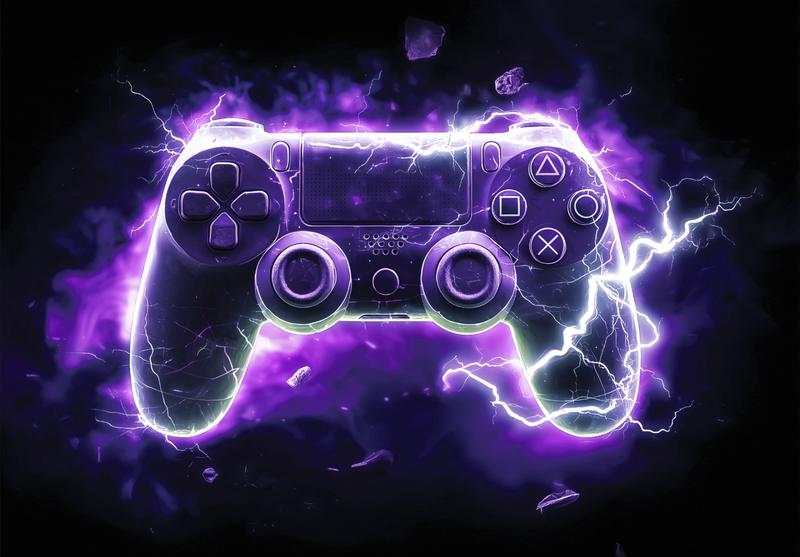Фототапет Геймърска енергия лилав