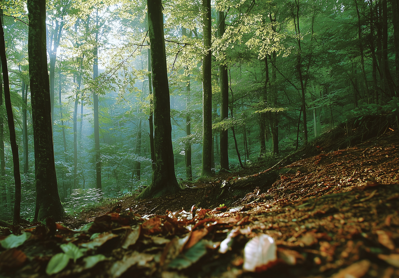 Фототапет Слънчева горска светлина