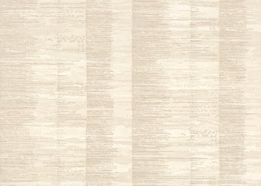 Тапет тежък винил на флис основа, Райе, нежно екрю и златна патина 