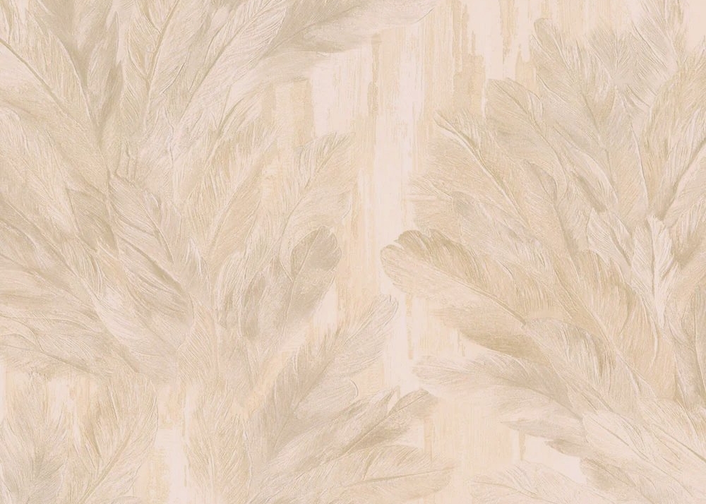 Тапет тежък винил на флис основа Пера, перлено-златисто светло бежово
