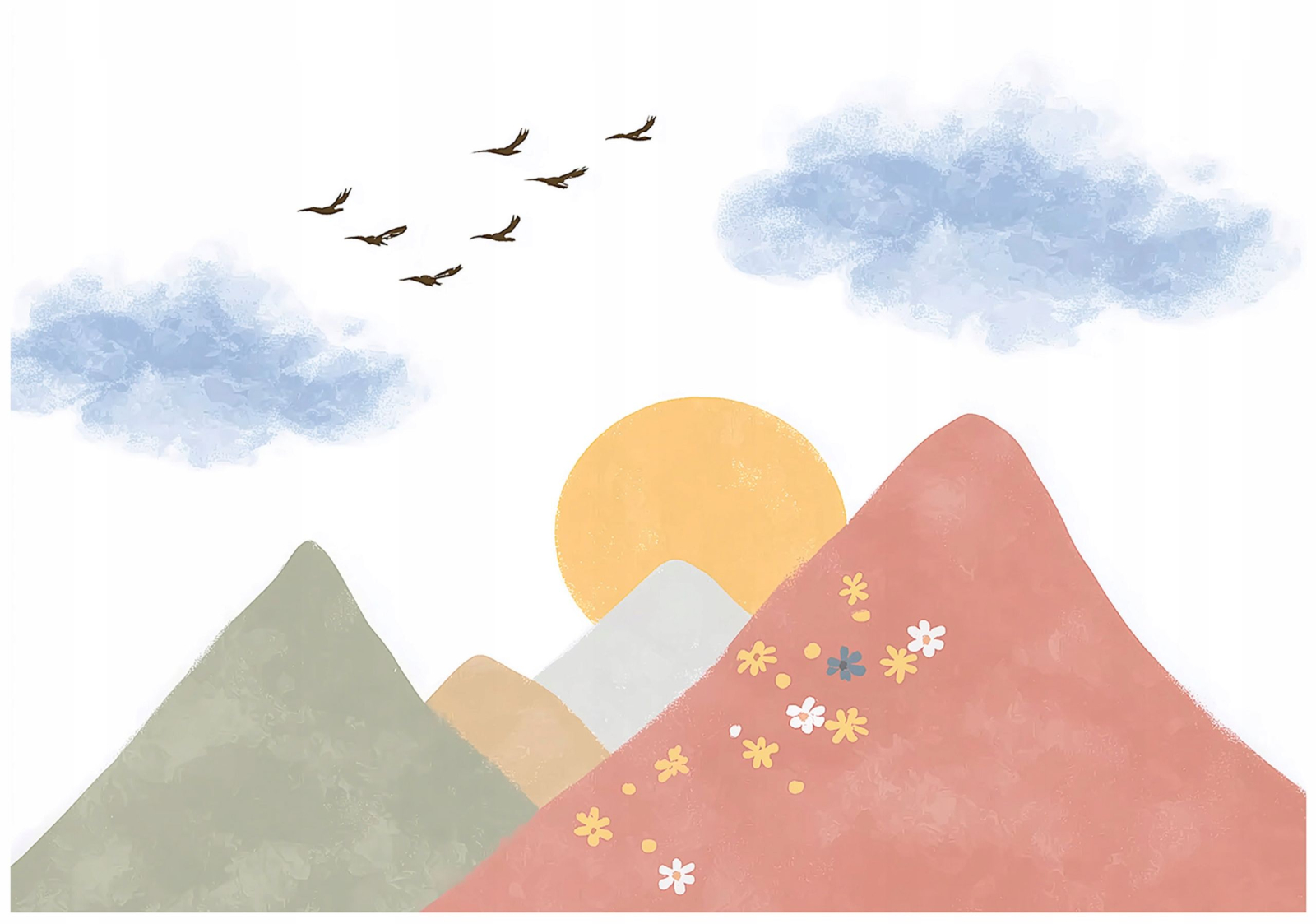 Детски Флис Фототапет Художествен пейзаж