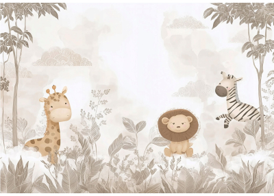 Детски Флис Фототапет JUNGLE  Животните от Африка