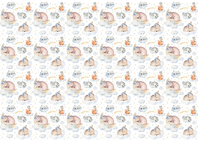 Детски Флис Фототапет Good night baby, Животинчетата спят...сладки сънища!