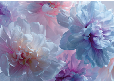 Фототапет Ефирни сини божури