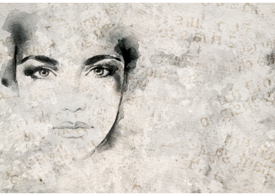 Фототапет Абстрактен портрет с текстура и артистична атмосфера