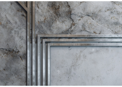 Фототапет Геометричен бетон с метални линии