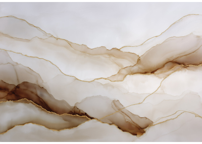 Фототапет Светъл мрамор с бежови нюанси и златни линии