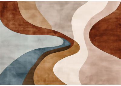 Фототапет Абстрактни вълни в земни тонове