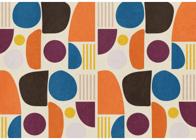 Фототапет Артистична геометрия в топли модерни цветове