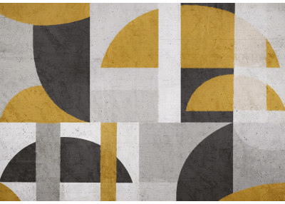 Фототапет Модерна геометрия в сиво, бяло и златисто