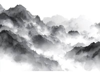 Фототапет Абстрактни мъгливи планини – елегантен минимализъм