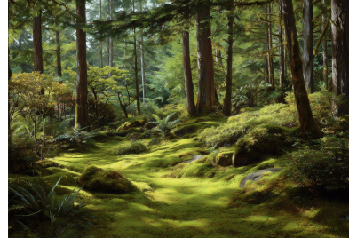 Фототапет Слънчева горска поляна