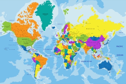 Фототапет WORLD Карта на света