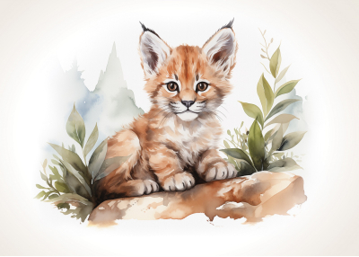 Детски Флис Фототапет Little friends, Акварел рисче