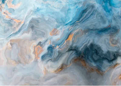 Флис Фототапет Мрамор синьо