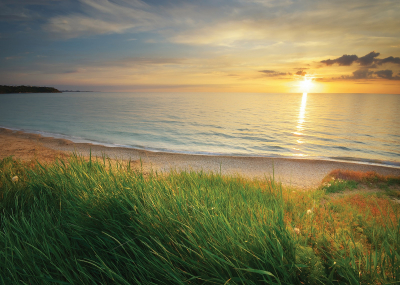 Фототапет Златен залез над морето