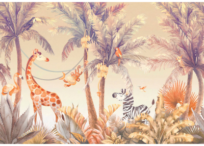Детски Флис Фототапет JUNGLE Животните от Саваната