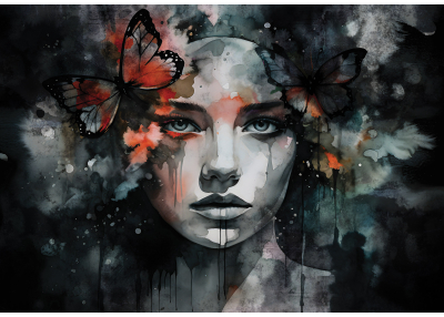 Флис Фототапет Красиво лице на жена