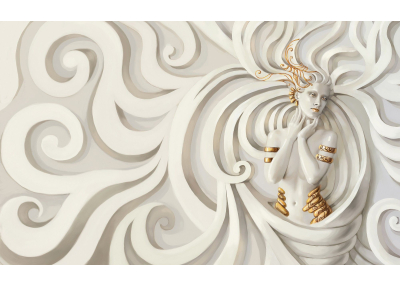 Флис Фототапет 3D барелеф MEDUZA