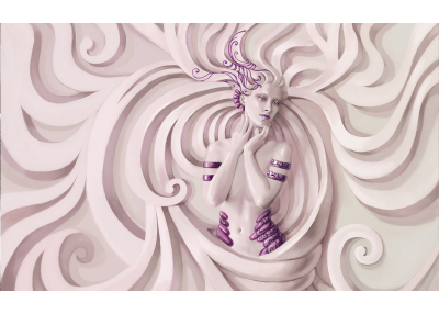 Флис Фототапет 3D барелеф MEDUZA