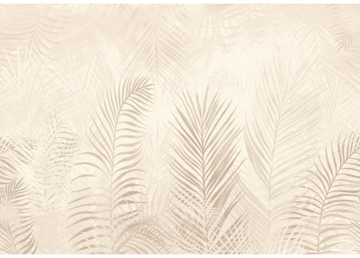 Фототапет Бежови тропически листа