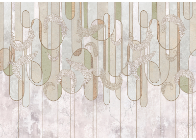 Флис Фототапет Дизайн на стена в стил 70-те