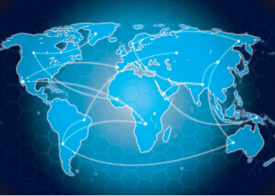 Флис Фототапет WORLD- Стилизирана карта на света за дизайн