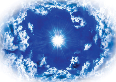 Фототапет Слънчево небе облаци ( за стени и таван)