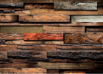 Флис Фототапет 3D Дървено декоративно пано (дървени панели)