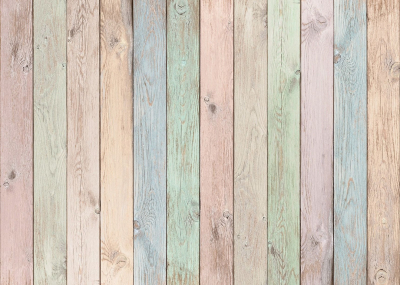 Флис Фототапет 3D Дървени многцветни дъски, пастелни цветове, вертикални