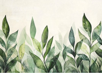 Флис Фототапет LEAVES Дизайн на стена с нежни листа