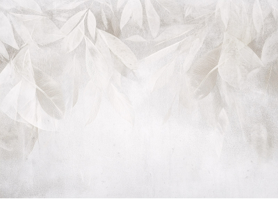 Флис Фототапет Много светла стена с листа