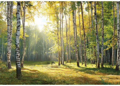 Флис Фототапет   Горски пейзаж, акварел