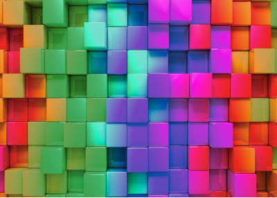 Детски Фототапет 3D ABSTRACT цветни кубчета