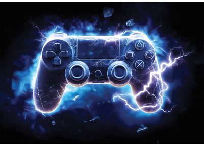 Фототапет Геймърска енергия синьо