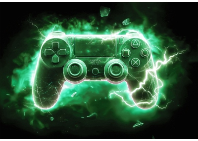 Фототапет Геймърска енергия зелен