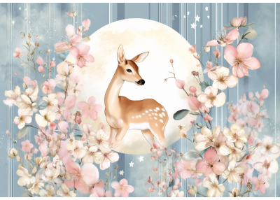 Фототапет Сърничка с цветя, художествен стил